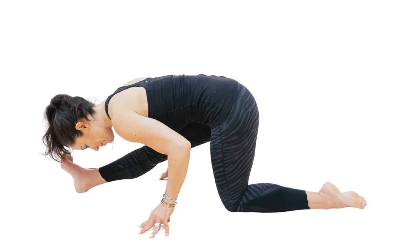 Bound Half Lotus Forward Bend Yoga Pose - Forte Yoga